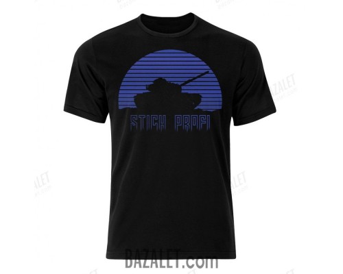 Black t-shirt, tank print