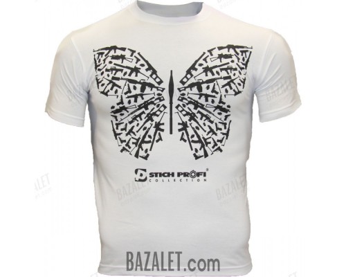 White T-shirt with Butterfly print (1 color-black)