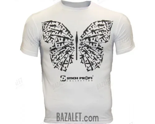 White T-shirt with Butterfly print (1 color-black)