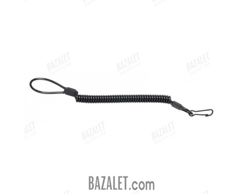 Twisted retention lanyard, black