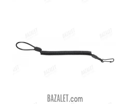 Twisted retention lanyard, black