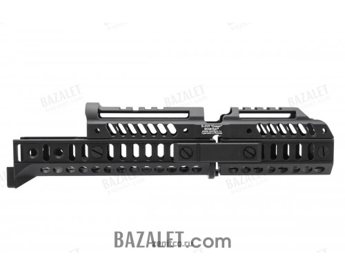 Zenitco Sport-1S Handguard Kit - Reinforced CNC D16T Aluminum Modular Handguard System for AK-Pattern Carbines (Basis Rails on 3 Sides, Black & Desert)