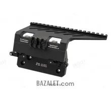 Zenitco B-13U Receiver Mount Kit - Quick-Detach 184 mm Picatinny Base for the NSV-12.7 Utes Platform (Black & Desert)
