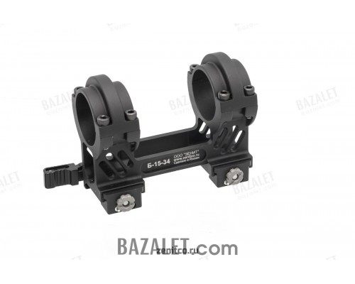 Zenitco B-15-34 Monoblock Scope Mount - One-Piece 34 mm Ring Mount for Picatinny Rails (Black)