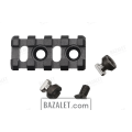 Zenitco B-2 Rail - CNC D16T Aluminum 45mm Picatinny Bracket for Bazis-Rail Handguards (Black, Desert &amp; Golden Khaki)