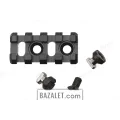 Zenitco B-2 Rail - CNC D16T Aluminum 45mm Picatinny Bracket for Bazis-Rail Handguards (Black, Desert &amp; Golden Khaki)
