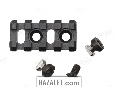 Zenitco B-2 Rail - CNC D16T Aluminum 45mm Picatinny Bracket for Bazis-Rail Handguards (Black, Desert & Golden Khaki)
