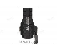 Zenitco B-5 QD Riser Mount V2.0 - See-Through Picatinny-to-Picatinny Riser Adapter with Quick-Detach Lever (Black)