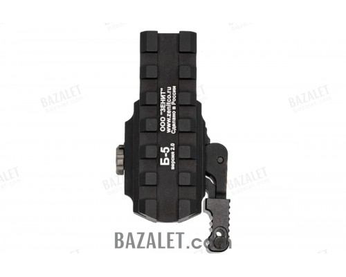 Zenitco B-5 QD Riser Mount V2.0 - See-Through Picatinny-to-Picatinny Riser Adapter with Quick-Detach Lever (Black)