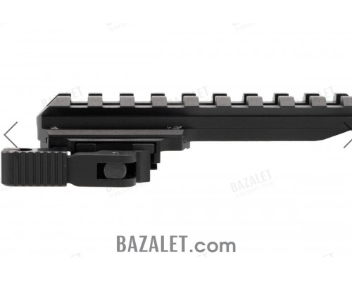 Zenitco B-5U QD Riser Mount - See-Through Picatinny-to-Picatinny Riser Adapter with Quick-Detach Lever (Black)