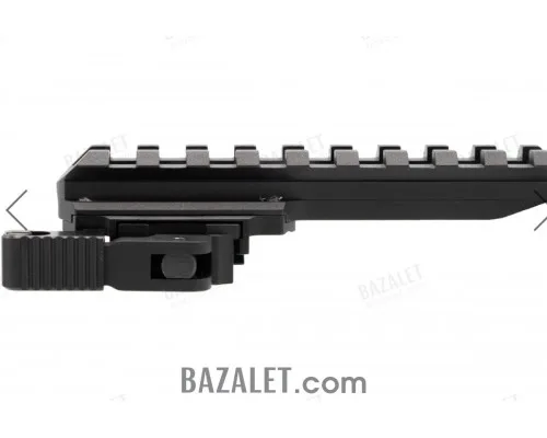 Zenitco B-5U QD Riser Mount - See-Through Picatinny-to-Picatinny Riser Adapter with Quick-Detach Lever (Black)