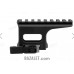 Zenitco B-5VU V2.0 QD Riser Mount - Extended See-Through Picatinny-to-Picatinny Riser Adapter with Quick-Detach Lever (Black)