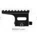 Zenitco B-5VU V2.0 QD Riser Mount - Extended See-Through Picatinny-to-Picatinny Riser Adapter with Quick-Detach Lever (Black)