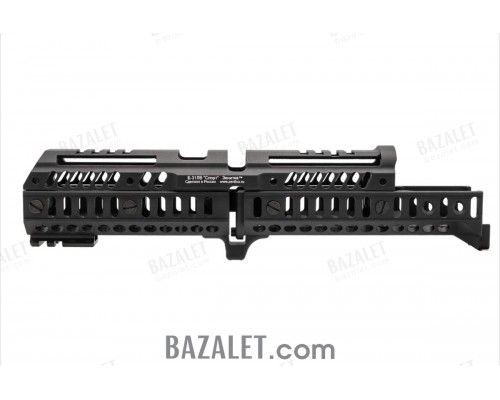Zenitco Sport-4S Handguard Kit - Reinforced CNC D16T Aluminum Modular Handguard System for Full-Length AK-Pattern Carbines (Basis Rails, Black & Desert)