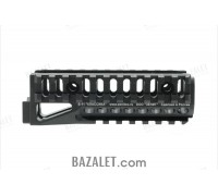 Zenitco B-11 Handguard Rail - CNC D16T Aluminum Three-Picatinny Handguard for AKS-74U Carbines (Black, Desert & Golden Khaki)