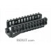 Zenitco B-11 Handguard Rail - CNC D16T Aluminum Three-Picatinny Handguard for AKS-74U Carbines (Black, Desert & Golden Khaki)