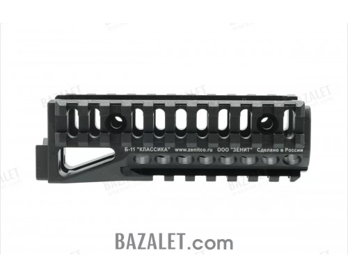 Zenitco B-11 Handguard Rail - CNC D16T Aluminum Three-Picatinny Handguard for AKS-74U Carbines (Black, Desert & Golden Khaki)
