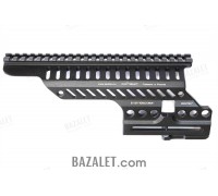 Zenitco B-13P Rail - CNC D16T Aluminum Long Picatinny Mount for the Side Dovetail (Swallowtail) Receiver Rail (Black, Desert & Golden Khaki)