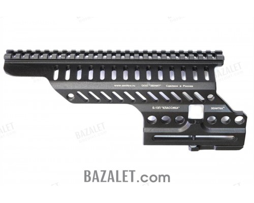 Zenitco B-13P Rail - CNC D16T Aluminum Long Picatinny Mount for the Side Dovetail (Swallowtail) Receiver Rail (Black, Desert & Golden Khaki)