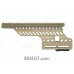 Zenitco B-13P Rail - CNC D16T Aluminum Long Picatinny Mount for the Side Dovetail (Swallowtail) Receiver Rail (Black, Desert & Golden Khaki)