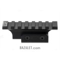 Zenitco B-18 Rear Sight Rail - CNC D16T Aluminum Picatinny Adapter for AK-pattern Rear Sight (Black, Desert &amp; Golden Khaki)