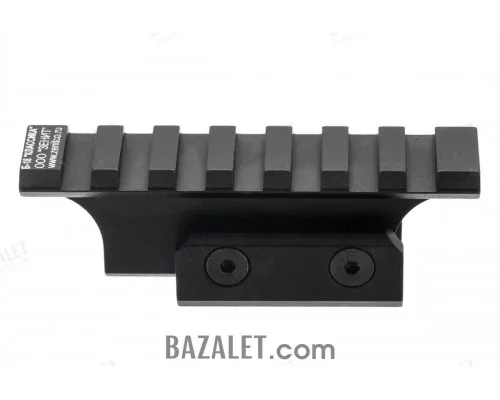 Zenitco B-18 Rear Sight Rail - CNC D16T Aluminum Picatinny Adapter for AK-pattern Rear Sight (Black, Desert & Golden Khaki)