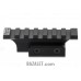 Zenitco B-18 Rear Sight Rail - CNC D16T Aluminum Picatinny Adapter for AKS-74U Rear Sight (Black, Desert & Golden Khaki)