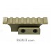 Zenitco B-18 Rear Sight Rail - CNC D16T Aluminum Picatinny Adapter for AKS-74U Rear Sight (Black, Desert & Golden Khaki)
