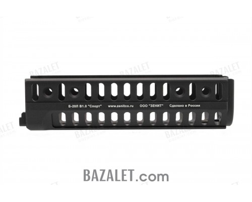 Zenitco B-20L Handguard Rail - CNC D16T Aluminum Three-Sided Bazis Handguard for RPK-Pattern Carbines (V1.0 / V1.1, Black & Desert)