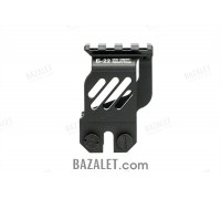 Zenitco B-22 Rear Sight Rail Mount - CNC D16T Aluminum Picatinny Bracket Over the Rear Sight Block for AK-Pattern Handguards (Black, Desert & Golden Khaki)