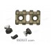 Zenitco B-2L Picatinny Rail Adapter - CNC D16T Aluminum Bazis-to-Picatinny Rail with Cam-Lock & Screw (35 mm, Black, Desert & Golden Khaki)