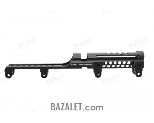 Zenitco B-31LP Rail - CNC D16T Aluminum Picatinny Rail Over the Gas Tube for Saiga-9 Carbines (Black & Desert)