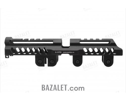 Zenitco B-31RPK Rail - CNC D16T Aluminum Upper Picatinny Rail Over the Gas Tube for RPK-Pattern Carbines (Black & Desert)