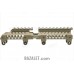 Zenitco B-31S V2.0 Rail - CNC D16T Aluminum Picatinny Rail Over the Gas Tube for AK-Pattern Carbines (Black, Desert & Golden Khaki)