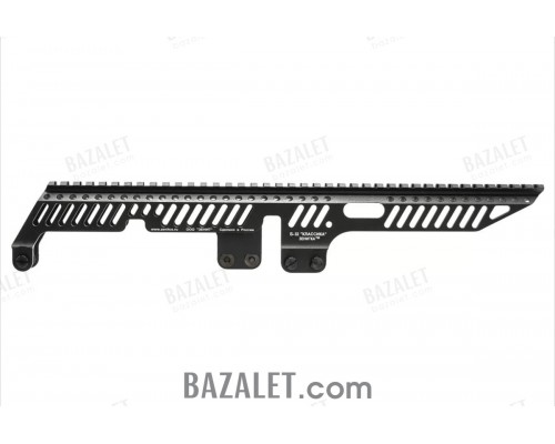 Zenitco B-32 Rail - CNC D16T Aluminum Full-Length 395 mm Picatinny Rail Over the Gas Tube & Receiver for AK-Pattern Carbines (Black)