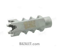 Zenitco DTK-1/AR-15 Muzzle Brake-Compensator for AR-15 Carbines - Steel 20X13, 1/2x28 Thread (Recoil Reduction, Toothed Crown)