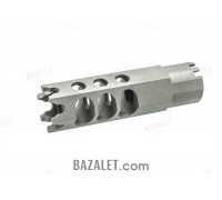 Zenitco DTK-3 Muzzle Brake-Compensator - Stainless Steel 20X13 for Saiga Carbines in 7.62x39 & 5.45x39 (24x1.5 RH Thread)