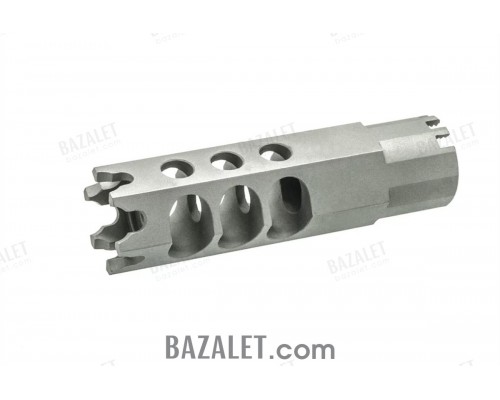 Zenitco DTK-3 Muzzle Brake-Compensator - Stainless Steel 20X13 for Saiga Carbines in 7.62x39 & 5.45x39 (24x1.5 RH Thread)