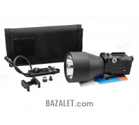 Zenitco Klesch-2U-IK IR LED Flashlight - CNC D16T Aluminum Infrared Illuminator with Quick-Detach Picatinny Mount, 60 mm Reflector, up to 500 m (Black)