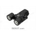 Zenitco Klesch-Lider Dual-Spectrum LED Flashlight - CNC D16T Aluminum IR + White Illuminator with Picatinny Mount, Rechargeable 18650 (Black)