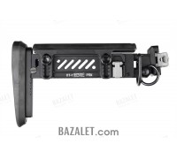Zenitco PT-1 RPK Telescopic Folding Stock - CNC D16T Aluminum Adjustable Skeleton Stock for RPK-Pattern Carbines (Black)