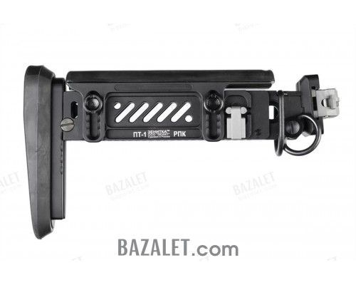 Zenitco PT-1 RPK Telescopic Folding Stock - CNC D16T Aluminum Adjustable Skeleton Stock for RPK-Pattern Carbines (Black)