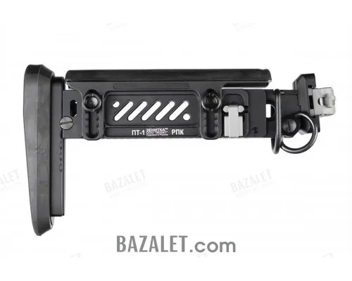 Zenitco PT-1 RPK Telescopic Folding Stock - CNC D16T Aluminum Adjustable Skeleton Stock for RPK-Pattern Carbines (Black)