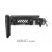 Zenitco PT-1 Telescopic Folding Stock - CNC D16T Aluminum Adjustable Skeleton Stock with Interchangeable Adapter for AK-Pattern Carbines (Black, Golden Khaki & Green)