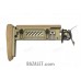 Zenitco PT-1 Telescopic Folding Stock - CNC D16T Aluminum Adjustable Skeleton Stock with Interchangeable Adapter for AK-Pattern Carbines (Black, Golden Khaki & Green)