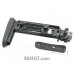 Zenitco PT-1 Vepr Telescopic Folding Stock - CNC D16T Aluminum Adjustable Skeleton Stock for Vepr RPK-Pattern Carbines (Black)