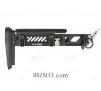 Zenitco PT-1S Telescopic Folding Stock - CNC D16T Aluminum Adjustable Skeleton Stock with Interchangeable Adapter for Short-Barrel Civilian Carbines (Black, Golden Khaki & Desert)