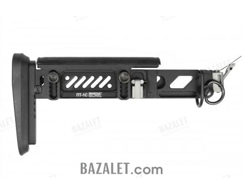 Zenitco PT-1S Telescopic Folding Stock - CNC D16T Aluminum Adjustable Skeleton Stock with Interchangeable Adapter for Short-Barrel Civilian Carbines (Black, Golden Khaki & Desert)