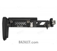 Zenitco PT-1S Vepr Telescopic Folding Stock - CNC D16T Aluminum Adjustable Skeleton Stock for Vepr RPK-Pattern Carbines (Black & Golden Khaki)