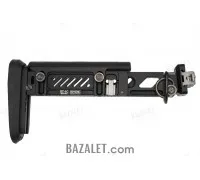 Zenitco PT-1S Vepr Telescopic Folding Stock - CNC D16T Aluminum Adjustable Skeleton Stock for Vepr RPK-Pattern Carbines (Black & Golden Khaki)